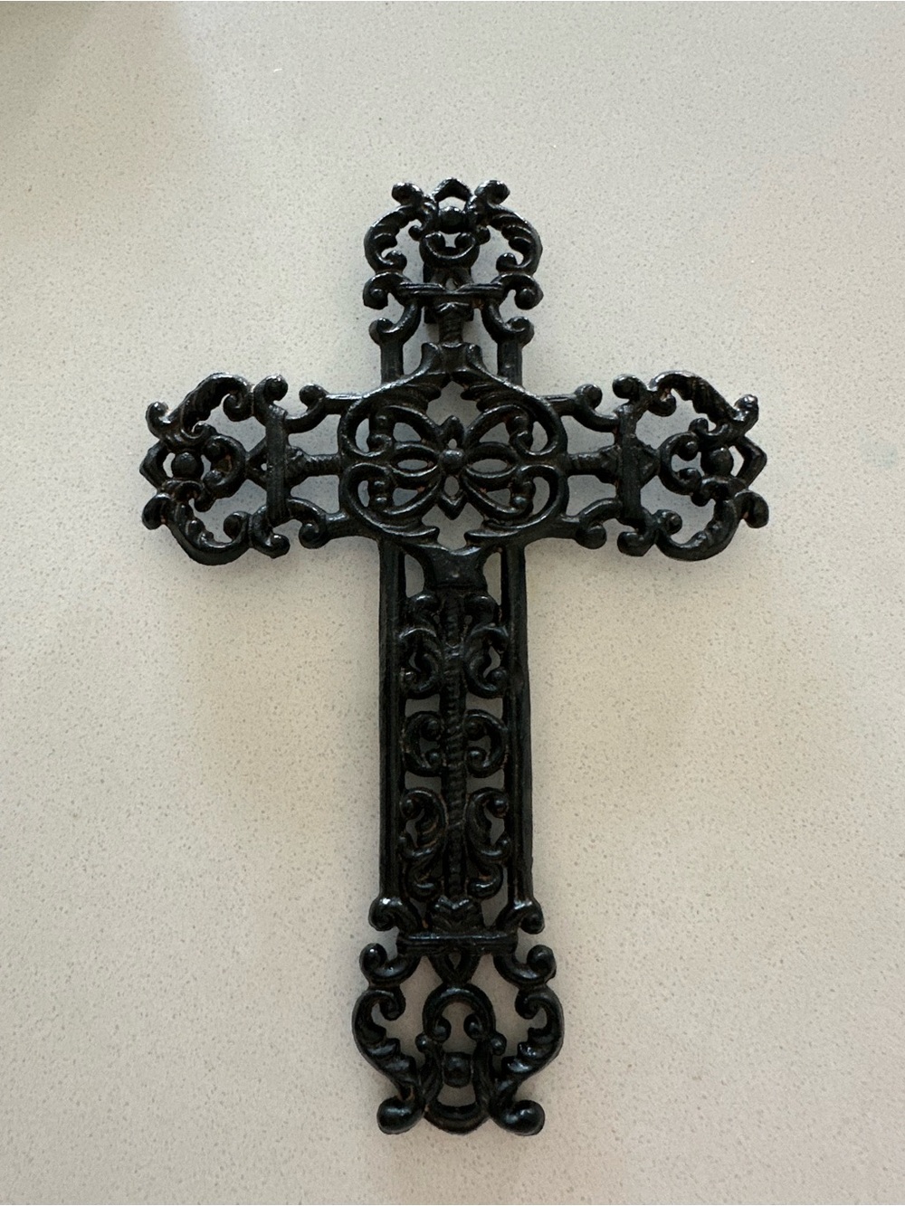 Black Ornate Wall Cross - Decorative Home Wall Decor